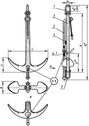 Якорь адмиралтейский 50 кг ГОСТ 760-74